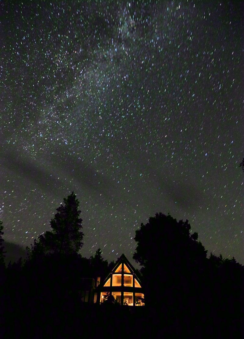 The Milky Way over a dark treeline on the Northern Bruce Peninsula